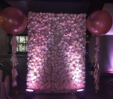 Pink Flower Wall For Hire
