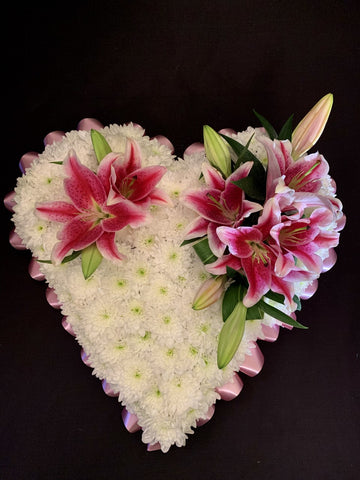 Pink Lily Heart